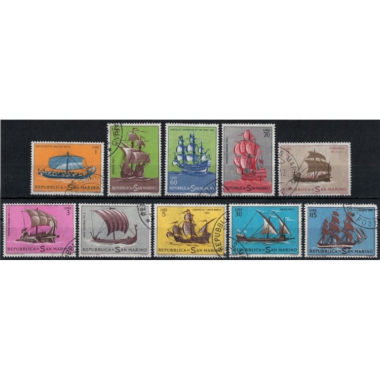 SAN MARINO 1963 Navi 10v us