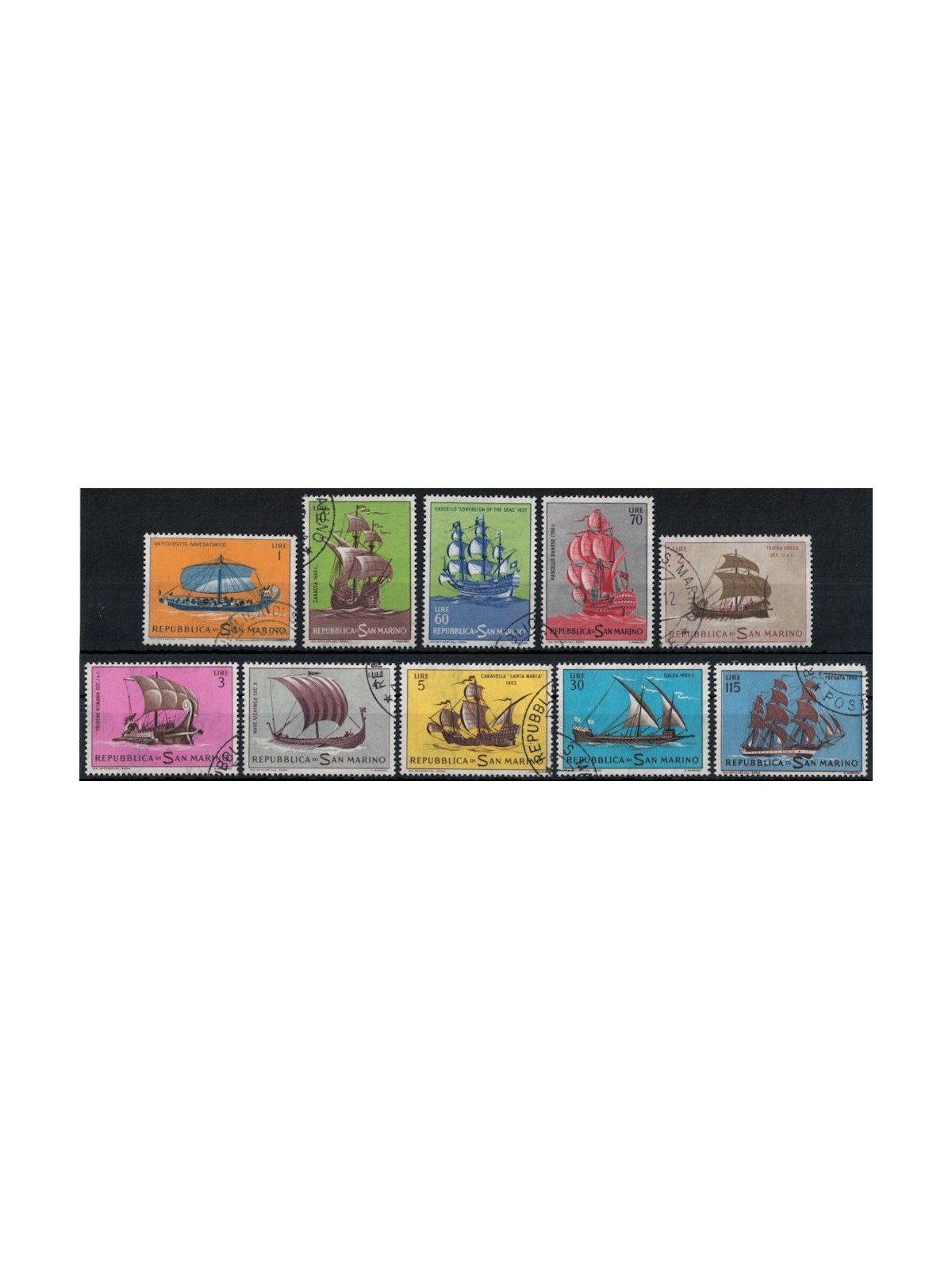 SAN MARINO 1963 Ships 10v us