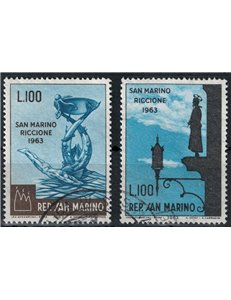 SAN MARINO 1963 International Philatelic Fair 2v us