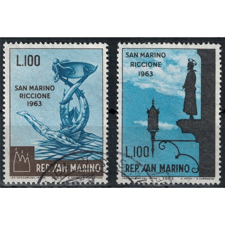 SAN MARINO 1963 International Philatelic Fair 2v us