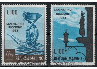 SAN MARINO 1963 International Philatelic Fair 2v us