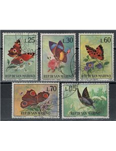 SAN MARINO 1963 Butterflies 5v us