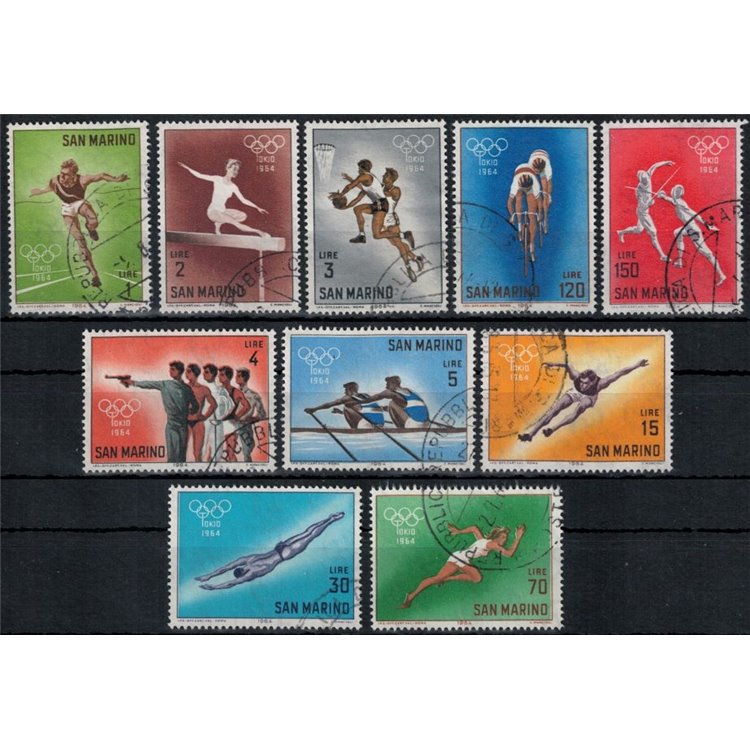 SAN MARINO 1964 Tokyo Olympics 10v us