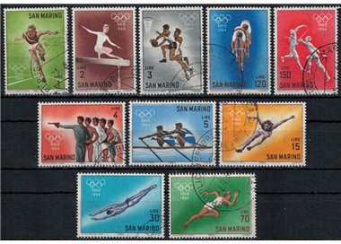SAN MARINO 1964 Tokyo Olympics 10v us
