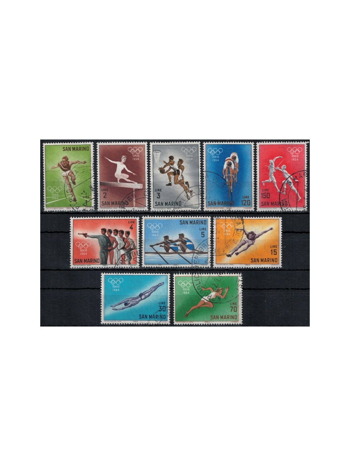 SAN MARINO 1964 Tokyo Olympics 10v us