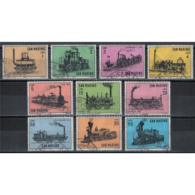 SAN MARINO 1964 Storia della locomotiva 10v us