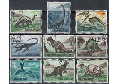 SAN MARINO 1965 Prehistoric Animals 9v us
