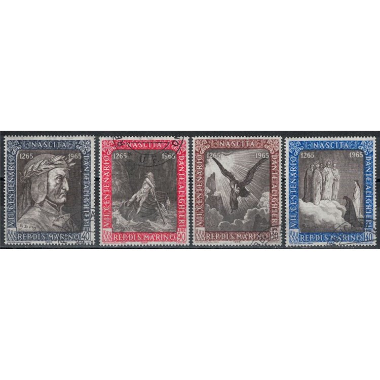 SAN MARINO 1965 Centenary Dante Alighieri 4v us
