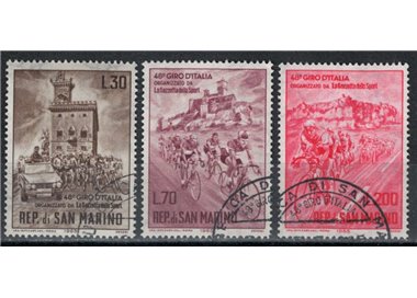 SAN MARINO 1965 Cycling, Giro d'Italia 3v us