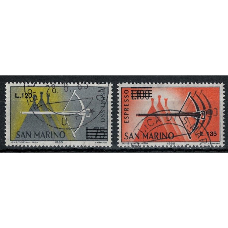 SAN MARINO 1965 Espressi 2v us