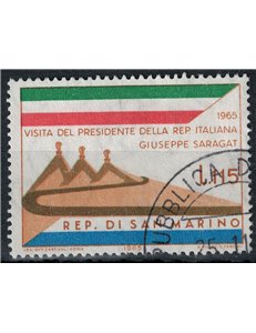 SAN MARINO 1965 Visit of President Saragat us