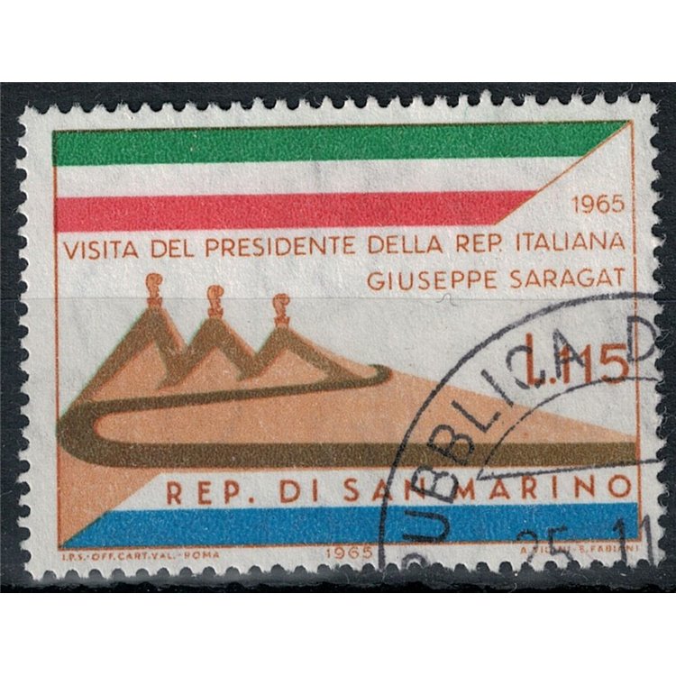SAN MARINO 1965 Visit of President Saragat us