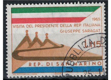 SAN MARINO 1965 Visit of President Saragat us