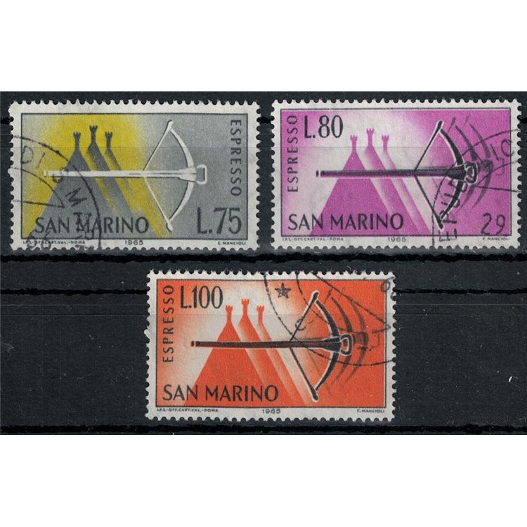 SAN MARINO 1966 Espressi 3v us