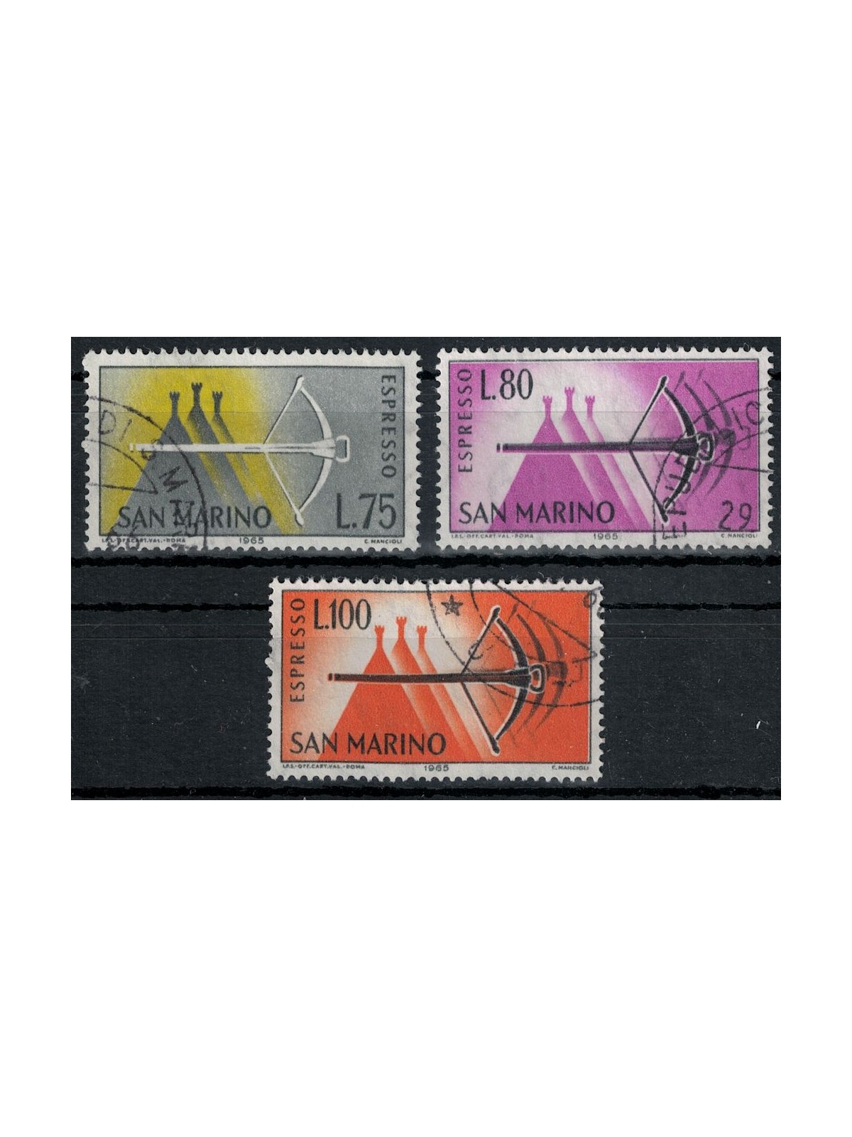SAN MARINO 1966 Espressi 3v us
