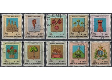 SAN MARINO 1968 Coats of Arms 10v us