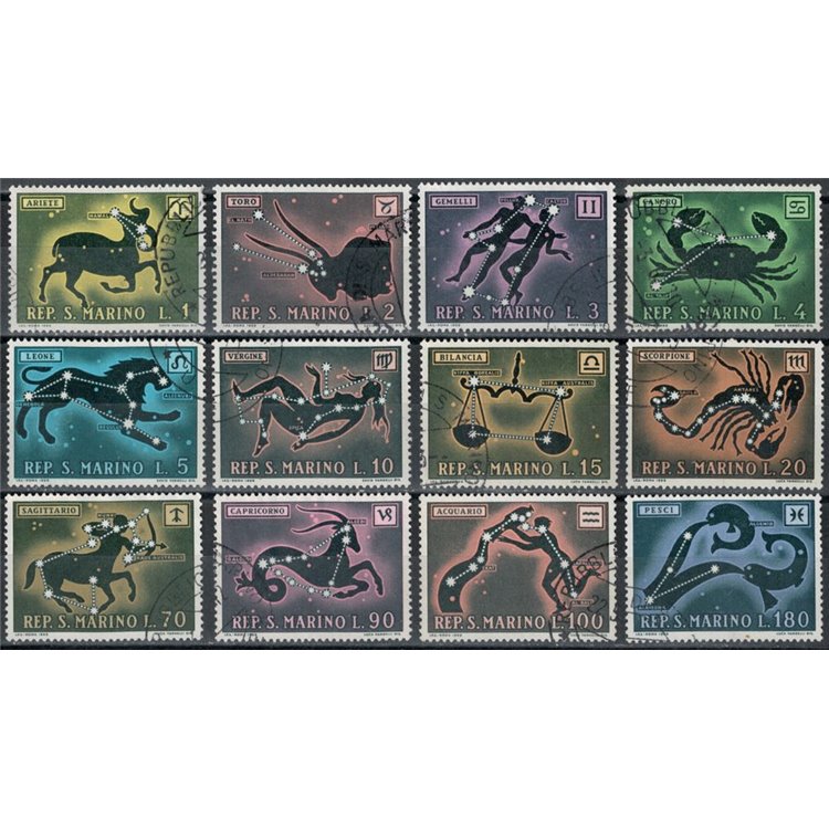 SAN MARINO 1970 Zodiac Signs 12v us