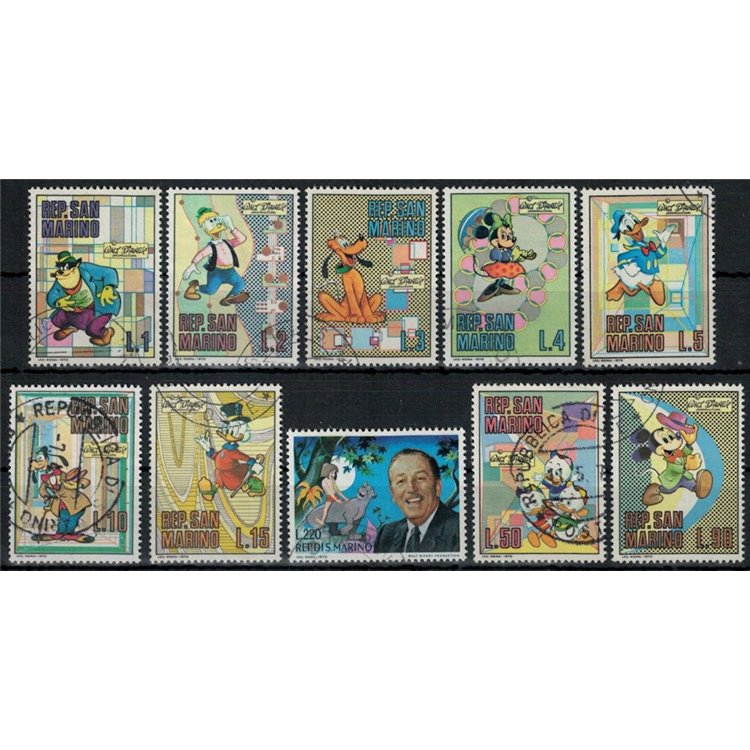 SAN MARINO 1970 Walt Disney 10v us
