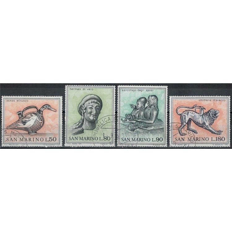 SAN MARINO 1971 Etruscan art 4v us