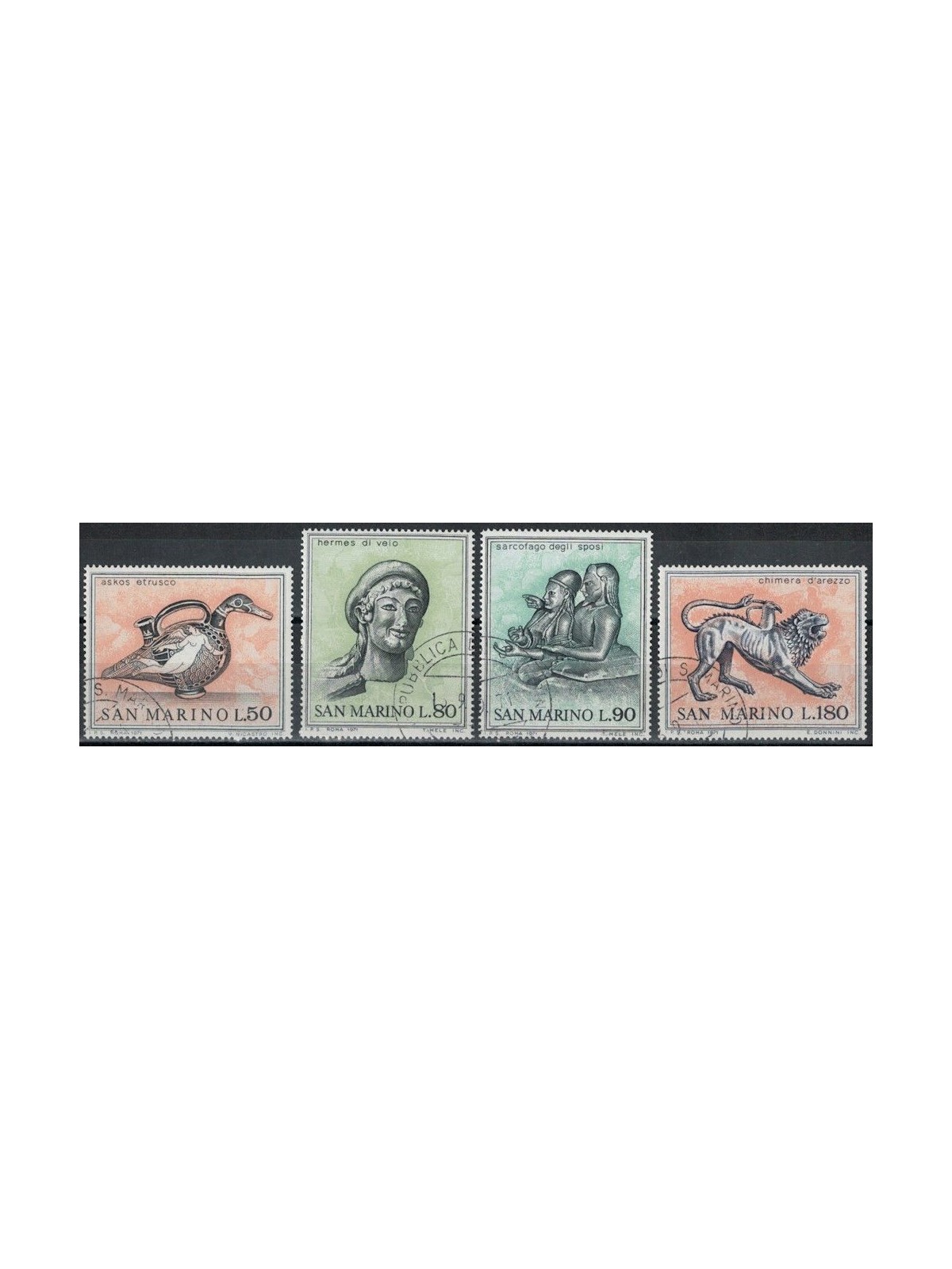 SAN MARINO 1971 Arte etrusca 4v us