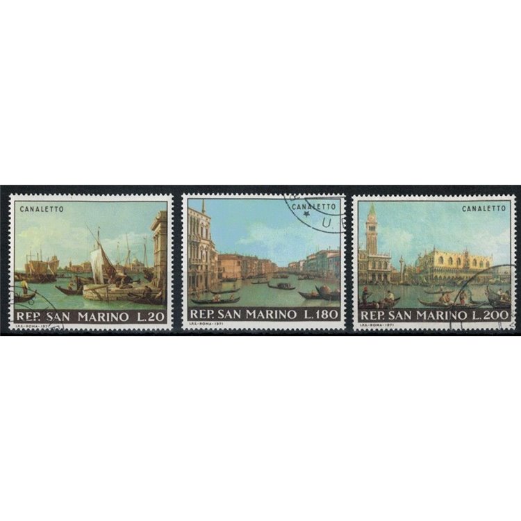 SAN MARINO 1971 Canaletto 3v us