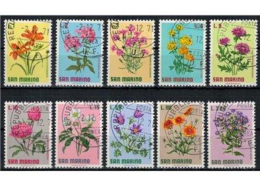 SAN MARINO 1971 Fiori, 4ª emissione 10v us