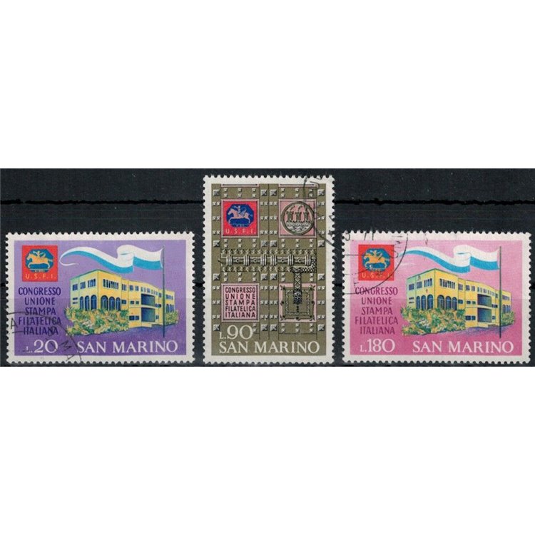 SAN MARINO 1971 Unione Stampa Filatelica Italiana 3v us