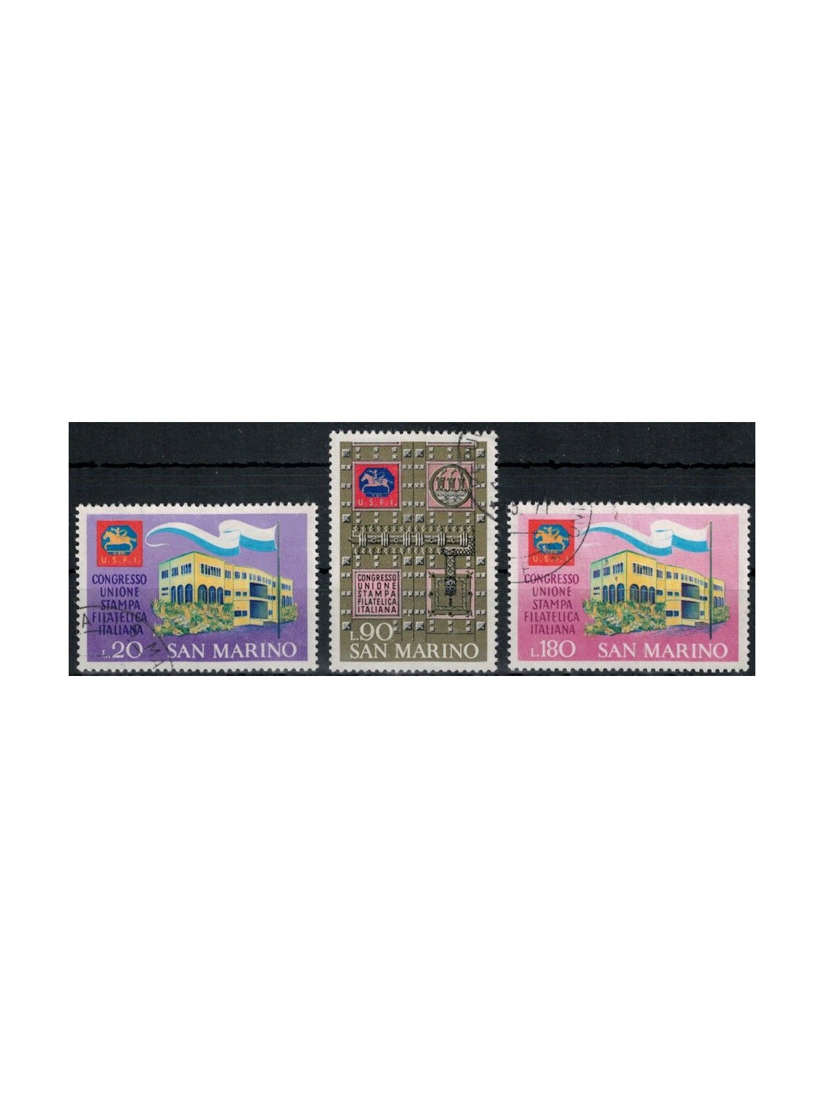 SAN MARINO 1971 Italian Philatelic Press Union 3v us