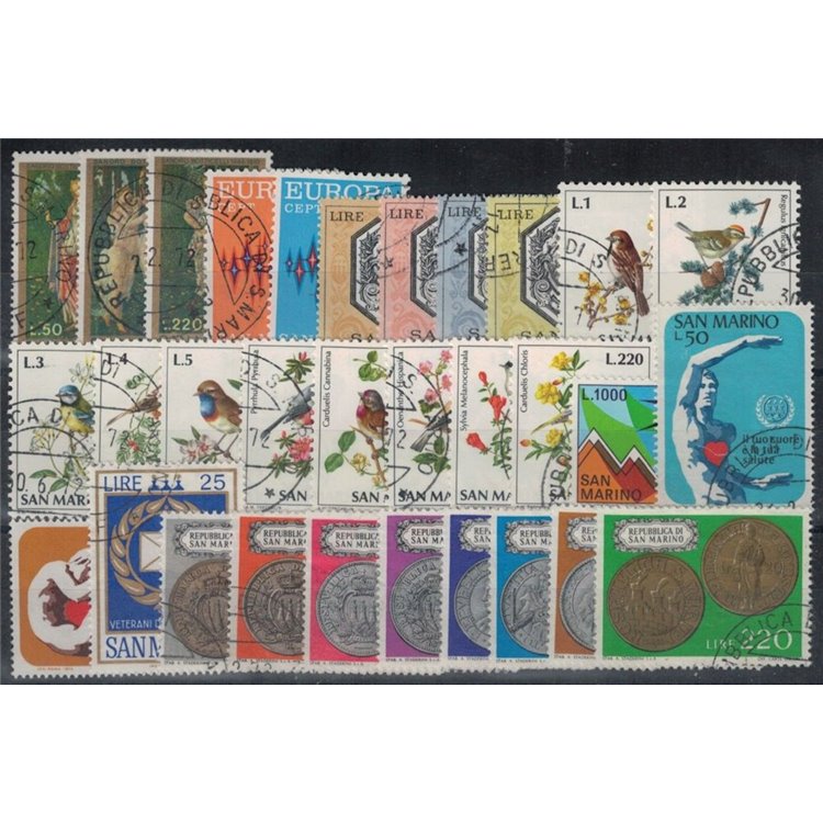 SAN MARINO 1972 Annata completa 31v us