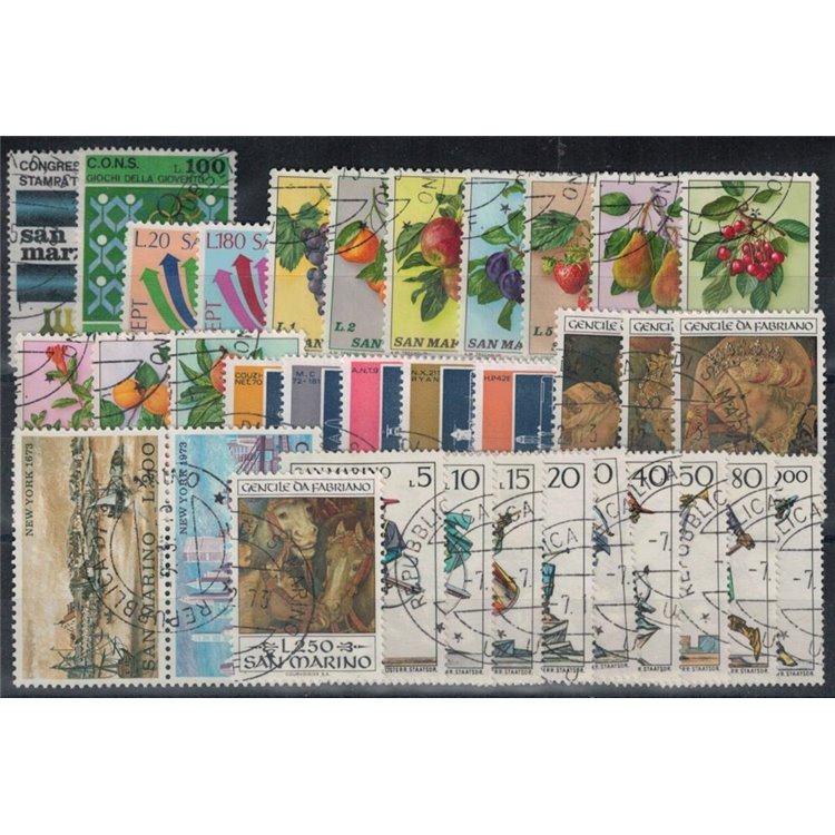 SAN MARINO 1973 Annata completa 34v us