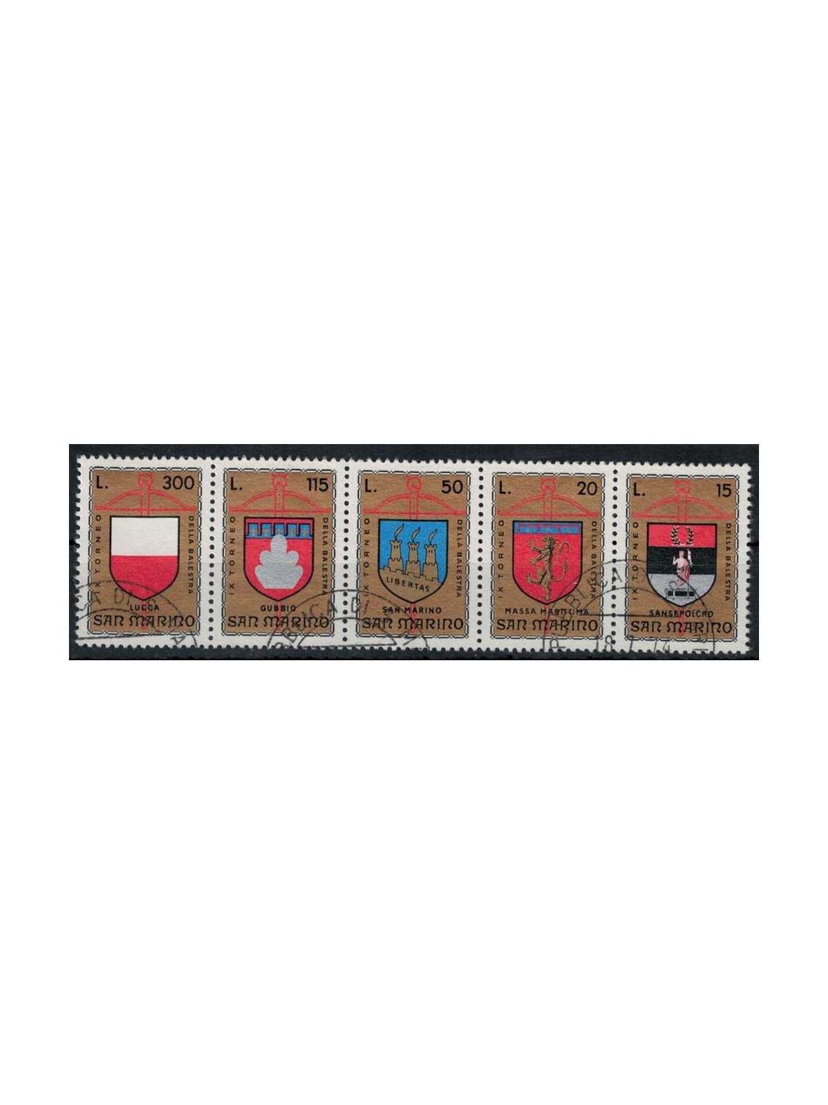 SAN MARINO 1974 Torneo della balestra 5v us