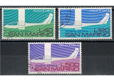 SAN MARINO 1974 Gliding (airmail) 3v us