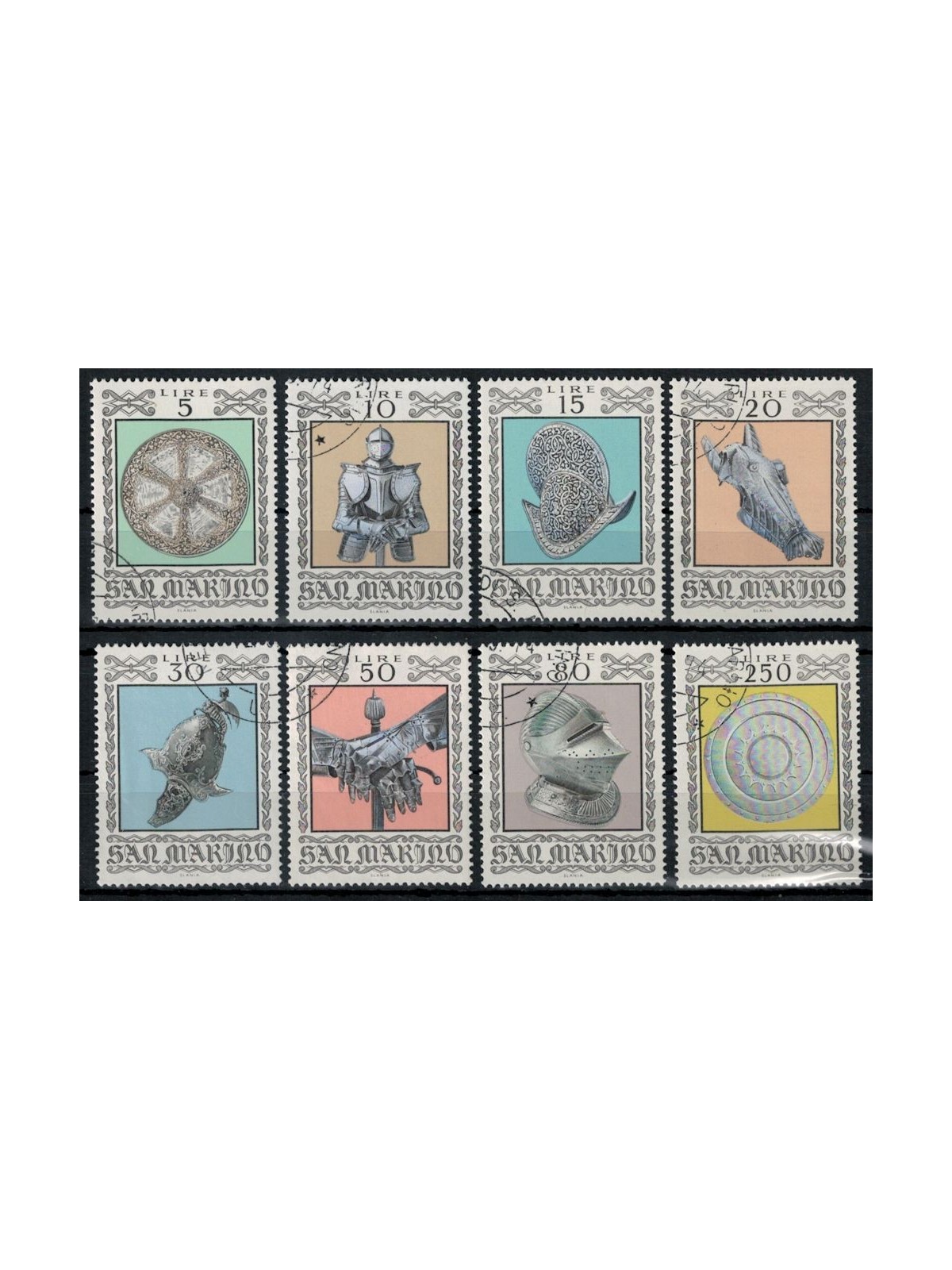 SAN MARINO 1974 Ancient Armor and Weapons 8v us
