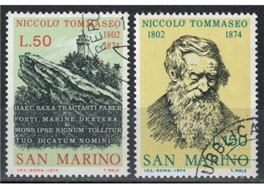 SAN MARINO 1974 Niccolò Tommaseo 2v us