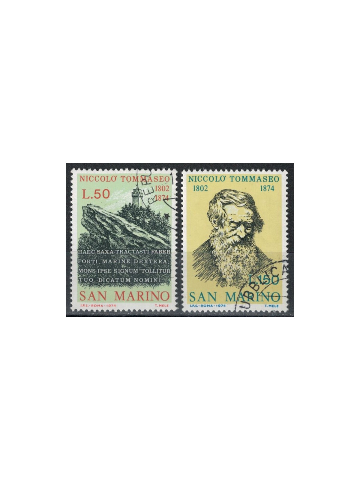 SAN MARINO 1974 Niccolò Tommaseo 2v us