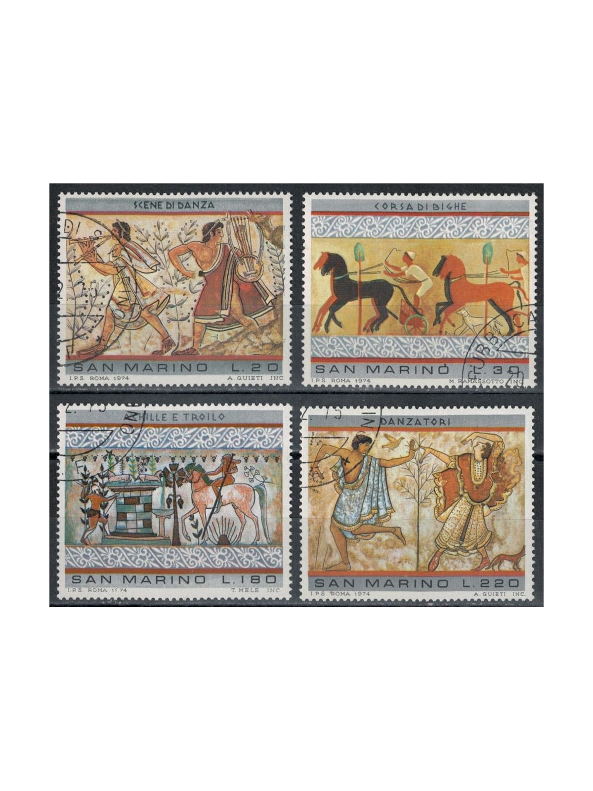 SAN MARINO 1975 Etruscan painting 4v us