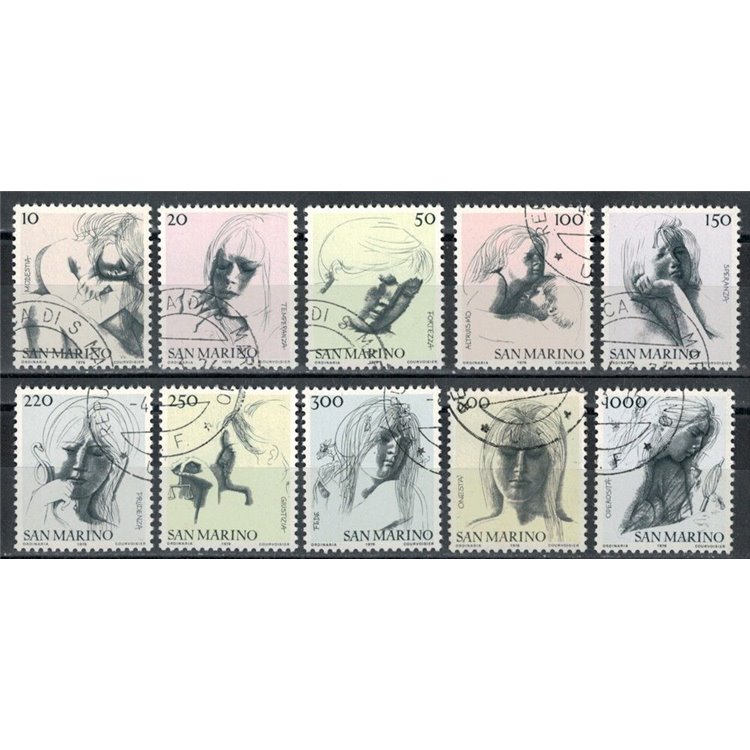 SAN MARINO 1976 The civil virtues 10v us