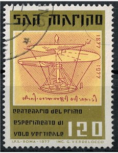 SAN MARINO 1977 Esperimento di volo verticale us