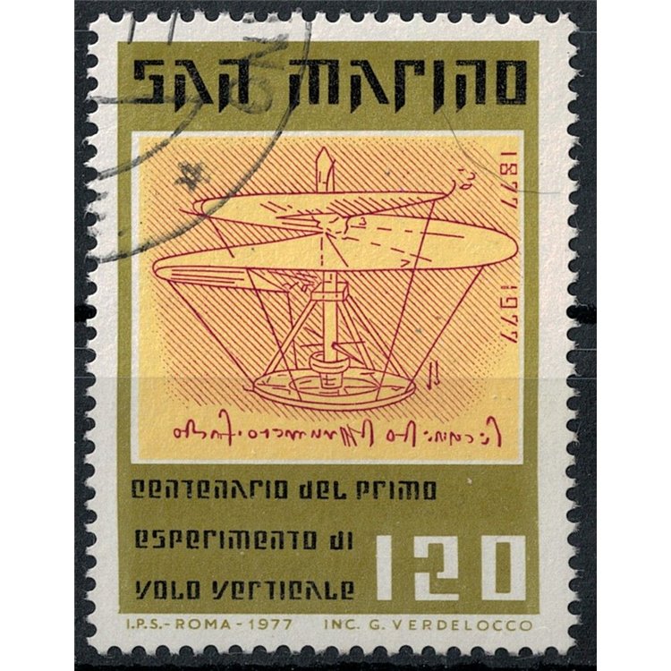 SAN MARINO 1977 Esperimento di volo verticale us