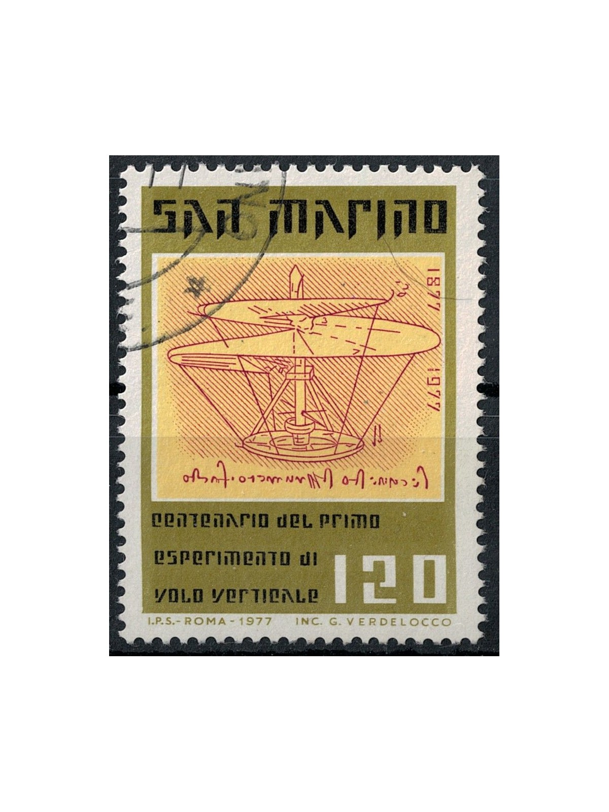 SAN MARINO 1977 Vertical flight experiment us