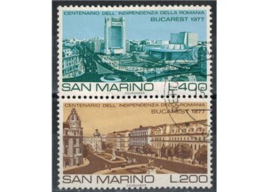SAN MARINO 1977 Independence of Romania 2v us