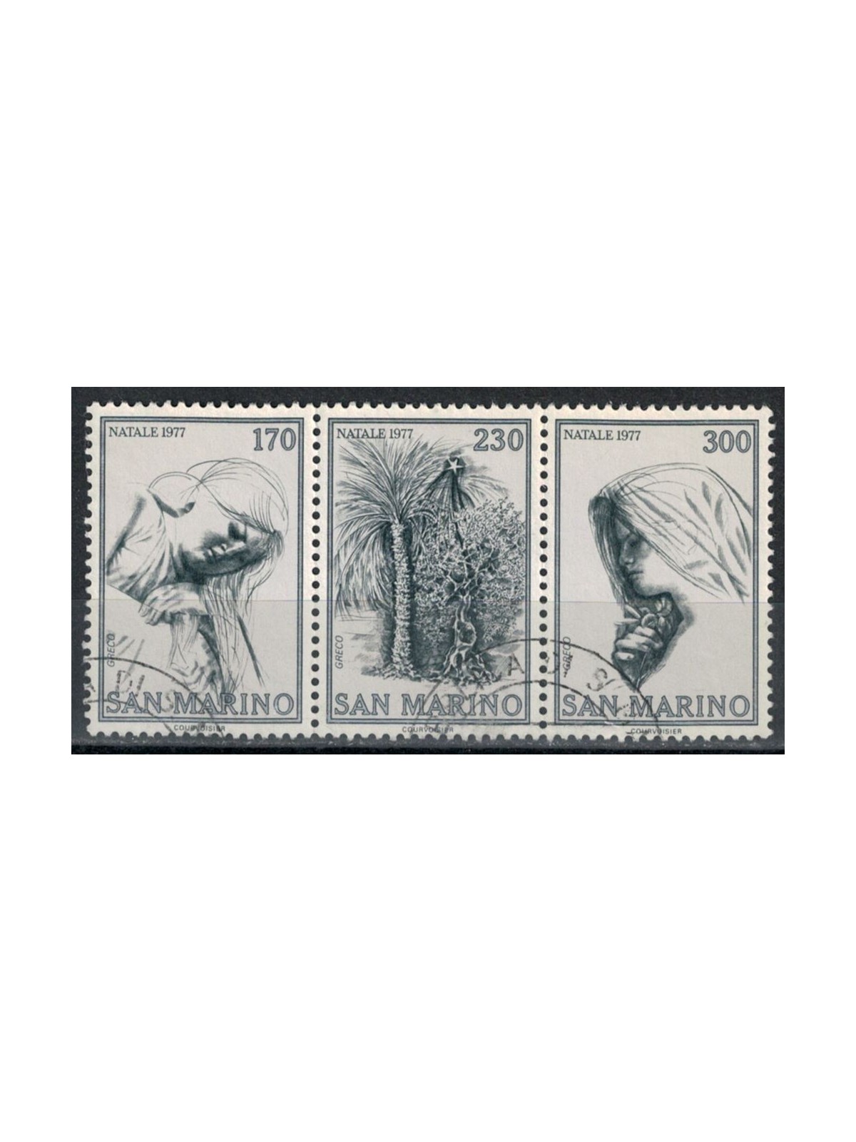 SAN MARINO 1977 Natale 3v us