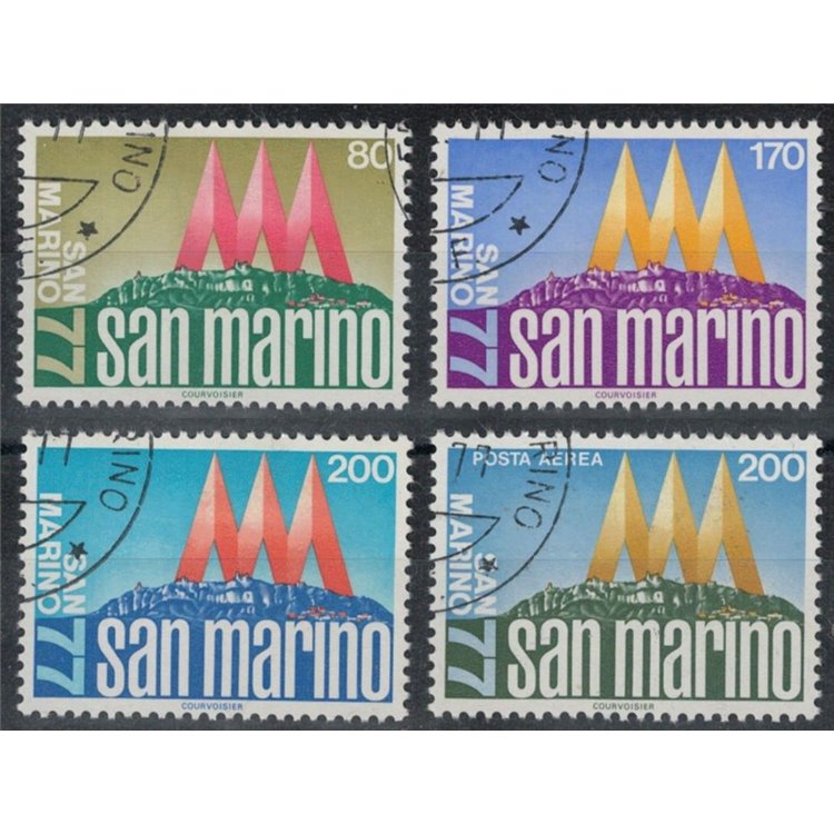 SAN MARINO 1977 Manifestazioni filateliche 3v us