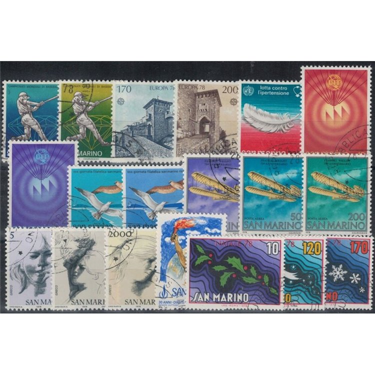 SAN MARINO 1978 Complete year 19v us