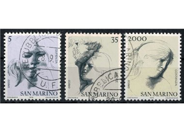 SAN MARINO 1978 The civil virtues, 3rd issue 3v us