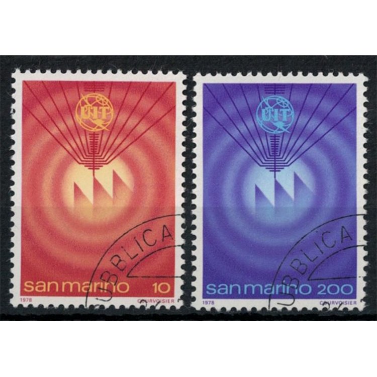 SAN MARINO 1978 Telecommunications Day 2v us