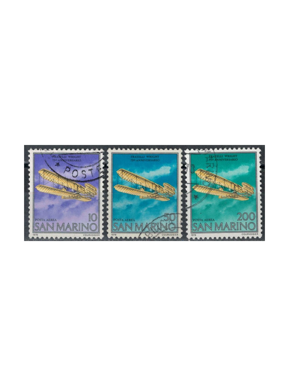 SAN MARINO 1978 Posta aerea 3v us