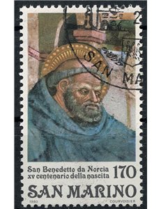 SAN MARINO 1980 Saint Benedict of Norcia us