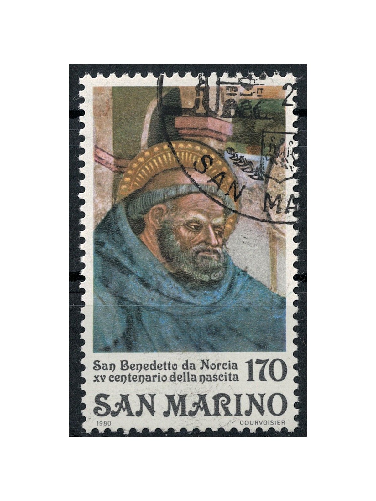 SAN MARINO 1980 Saint Benedict of Norcia us