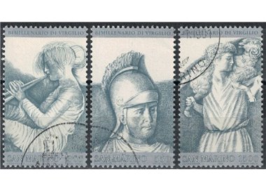 SAN MARINO 1981 Bimillenario della morte di Virgilio 3v us